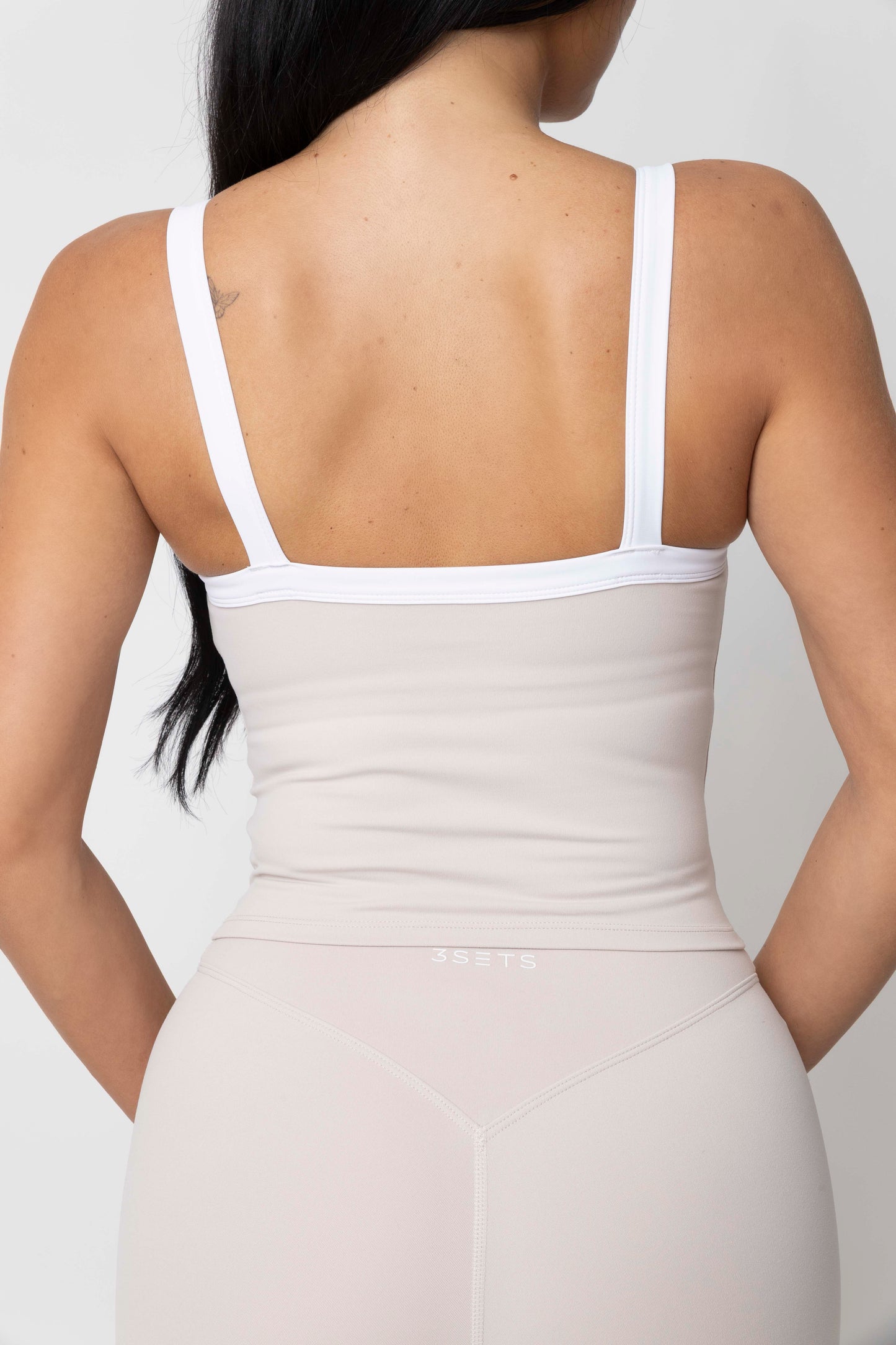 SOFT FLOW - CONTRAST TANK | COCONUT CREAM